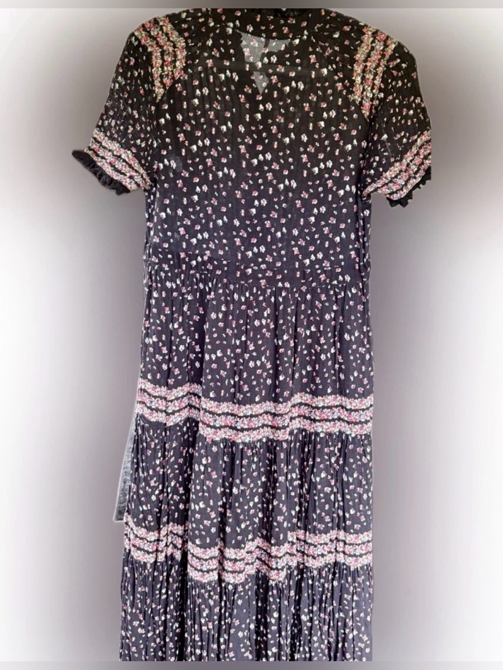 Free People Rare Feelings Maxi Dress Size XS Black Combo Color NEW WITHOUT TAGS - Picture 4 of 5